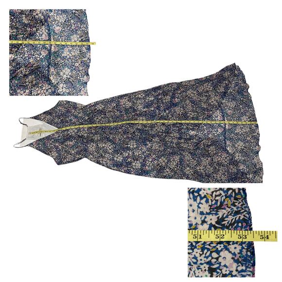 Lavender Brown Floral Faux Wrap Dress - Large - Picture 2 of 10